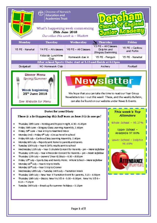 thumbnail of Weekly Bulletin 25.06.18